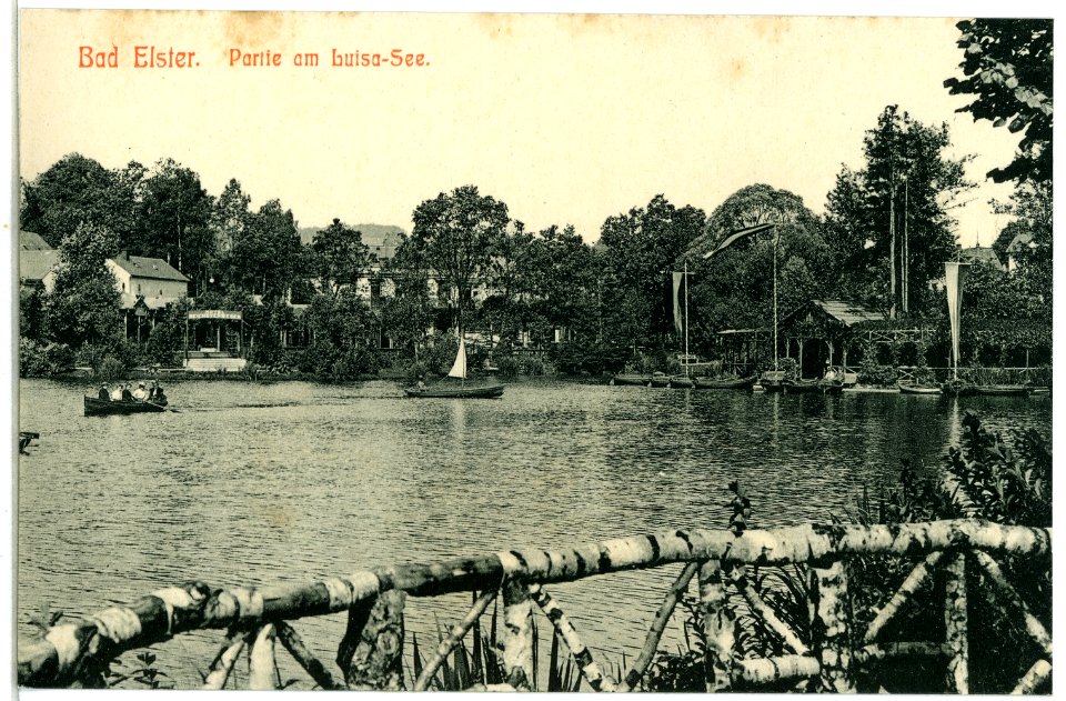 07689-Bad Elster-1906-Ruderpartie auf dem Luisa-See-Brück & Sohn Kunstverlag
