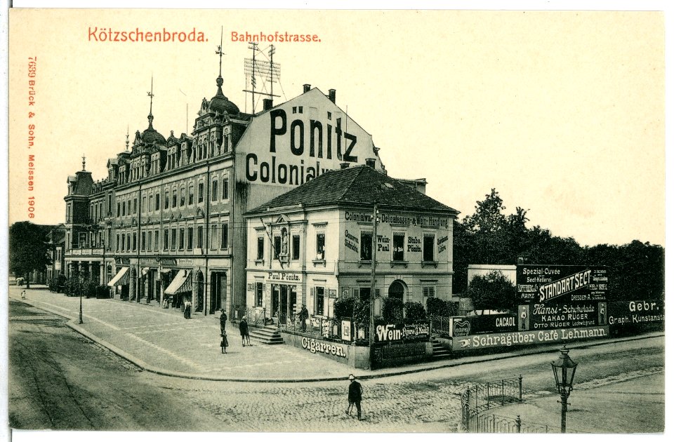 07639-Kötzschenbroda-1906-Bahnhofstraße-Brück & Sohn Kunstverlag