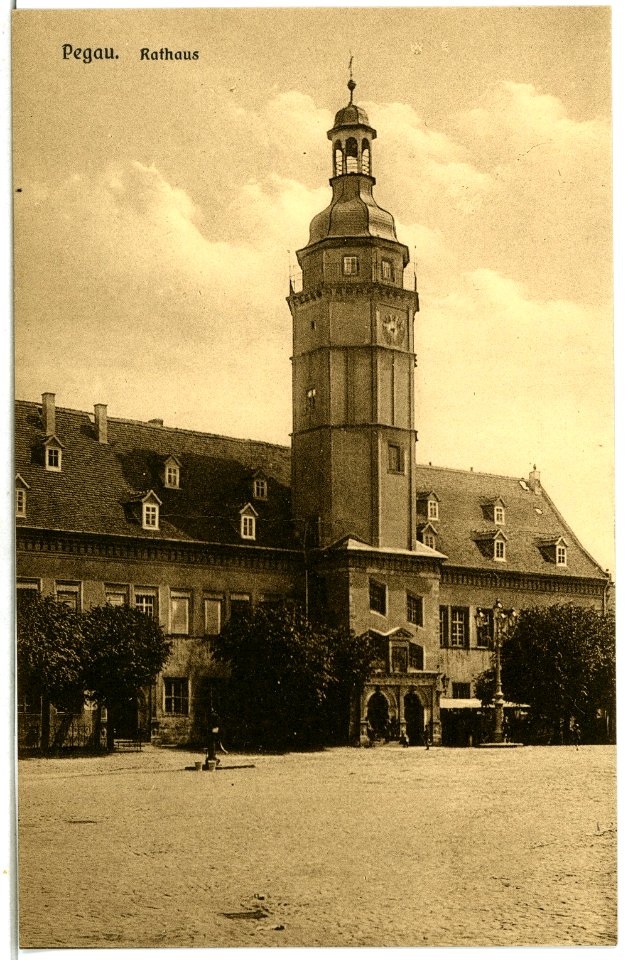 07268-Pegau-1906-Rathaus-Brück & Sohn Kunstverlag