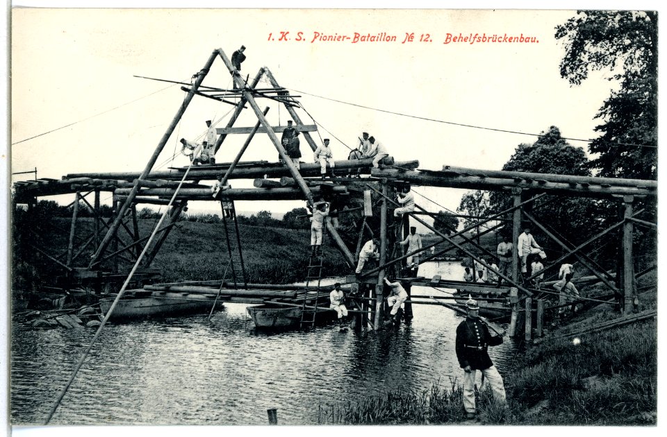 07598-Dresden-1906-Behelfsbrückenbau-Brück & Sohn Kunstverlag