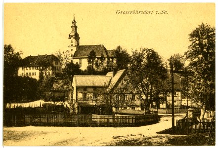 07498-Großröhrsdorf-1906-Kirche und Ort-Brück & Sohn Kunstverlag