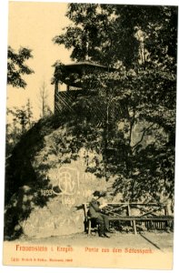 07430-Frauenstein-1906-Im Schloßpark-Brück & Sohn Kunstverlag