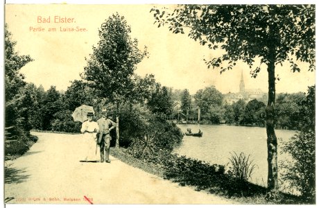 07683-Bad Elster-1906-Spaziergang am Luisa-See-Brück & Sohn Kunstverlag