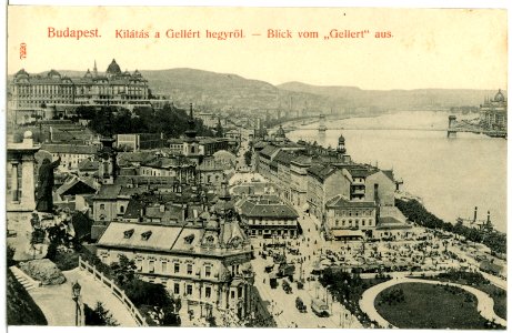 07220-Budapest-1906-Blick vom Gellert-Brück & Sohn Kunstverlag
