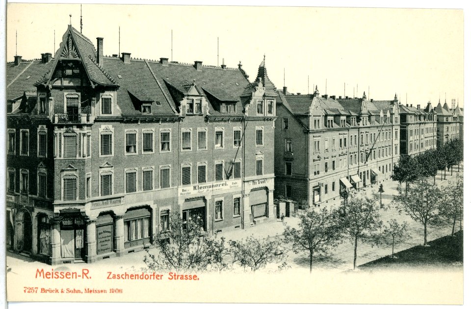 07257-Meißen-1906-Zaschendorfer Straße-Brück & Sohn Kunstverlag