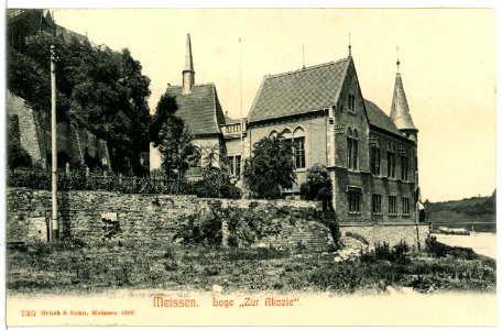 07367-Meißen-1906-Loge zur Akazie - Leipziger Straße-Brück & Sohn Kunstverlag
