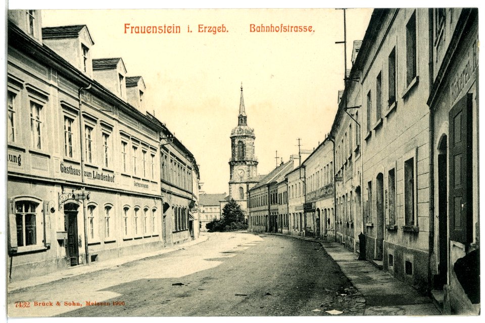 07432-Frauenstein-1906-Bahnhofstraße-Brück & Sohn Kunstverlag