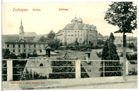 07379-Zschopau-1906-Kirche und Schloß Wildeck-Brück & Sohn Kunstverlag