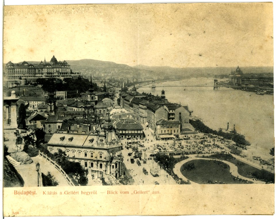 07216-Budapest-1906-Blick vom Gellert-Brück & Sohn Kunstverlag