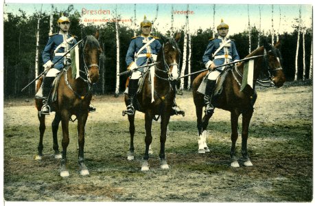 07201-Dresden-1906-Königlich Sächsisches Gardereiter-Regiment - Vedette-Brück & Sohn Kunstverlag