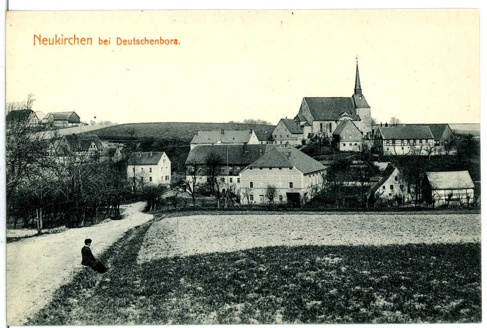07191-Neukirchen-1906-Blick ins Dorf (Bei Deutschenbora)-Brück & Sohn Kunstverlag