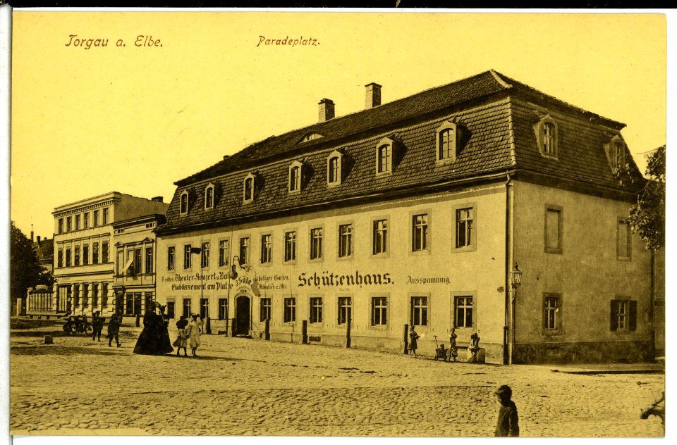 07785-Torgau-1906-Paradeplatz und Schützenhaus-Brück & Sohn Kunstverlag