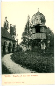 07342-Weida-1906-Kapelle auf dem Friedhof-Brück & Sohn Kunstverlag