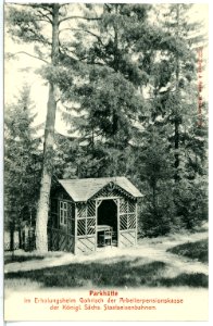 07212-Gohrisch-1906-Im Park des Erholungsheims-Brück & Sohn Kunstverlag