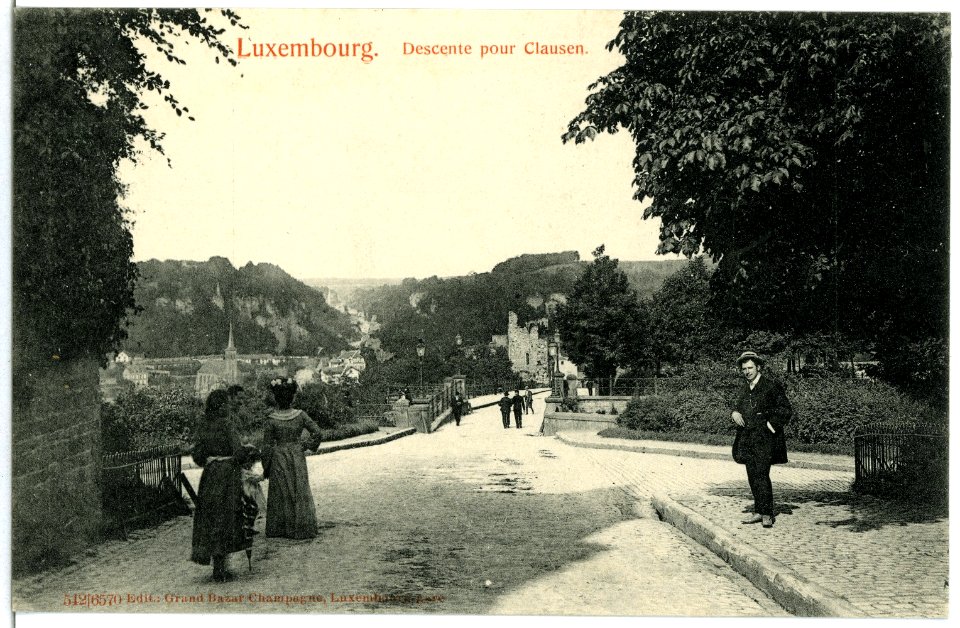 06570-Luxemburg-1905-Descente pour Clausen-Brück & Sohn Kunstverlag
