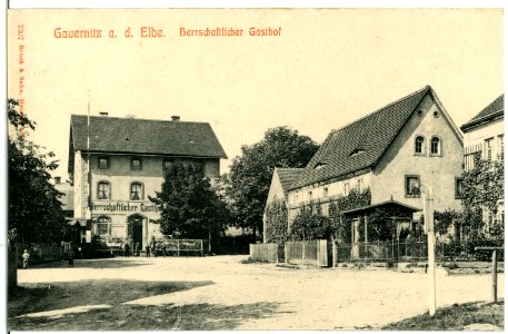 07307-Gauernitz-1906-Herrschaftlicher Gasthof-Brück & Sohn Kunstverlag