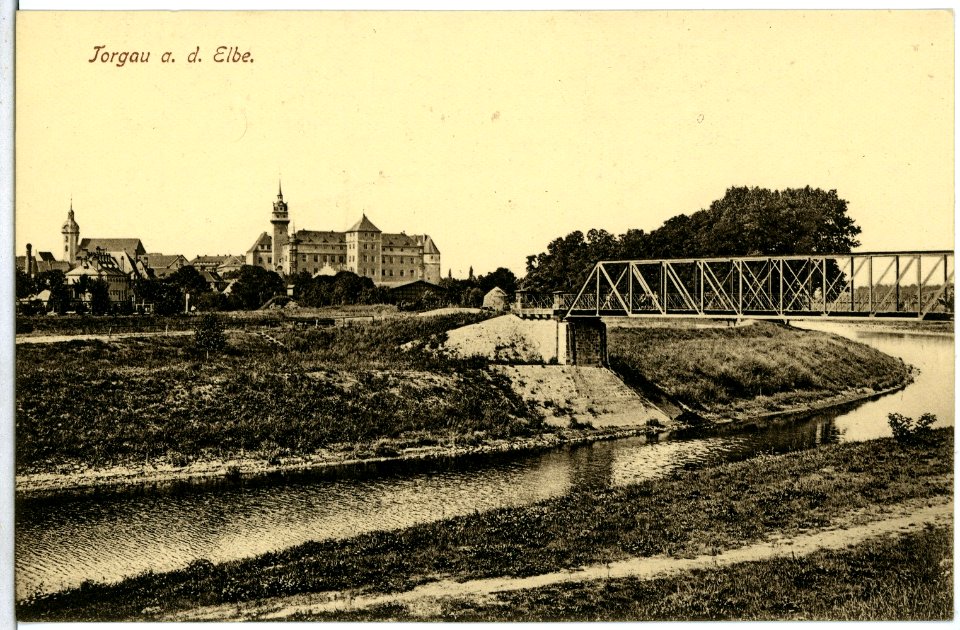 07777-Torgau-1906-Blick zum Schloß-Brück & Sohn Kunstverlag