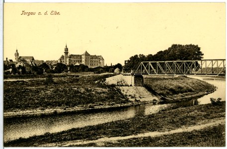 07777-Torgau-1906-Blick zum Schloß-Brück & Sohn Kunstverlag
