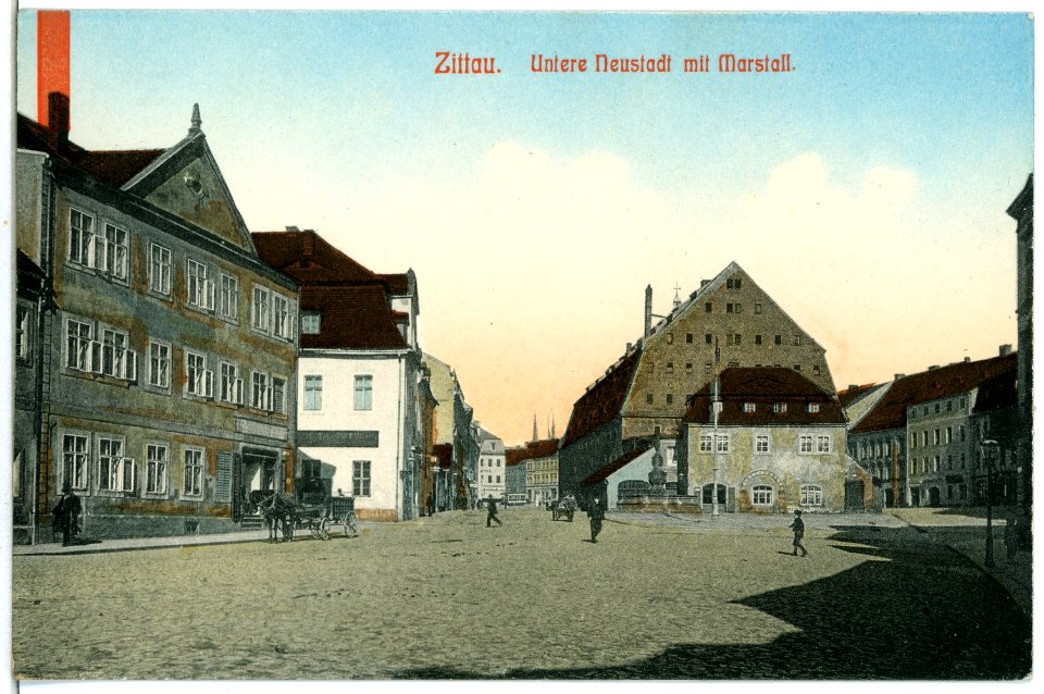 07304-Zittau-1906-Untere Neustadt mit Marstall-Brück & Sohn Kunstverlag