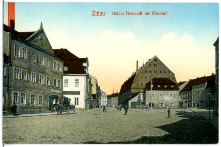 07304-Zittau-1906-Untere Neustadt mit Marstall-Brück & Sohn Kunstverlag