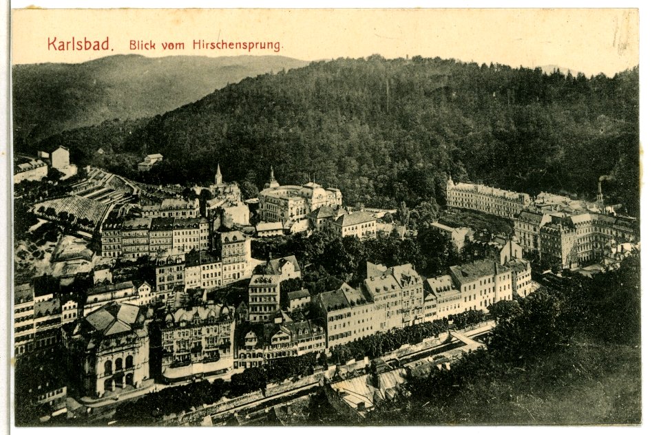 07546-Karlsbad-1906-Blick vom Hirschensprung-Brück & Sohn Kunstverlag