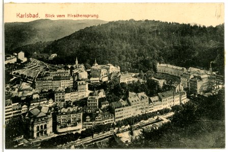 07546-Karlsbad-1906-Blick vom Hirschensprung-Brück & Sohn Kunstverlag