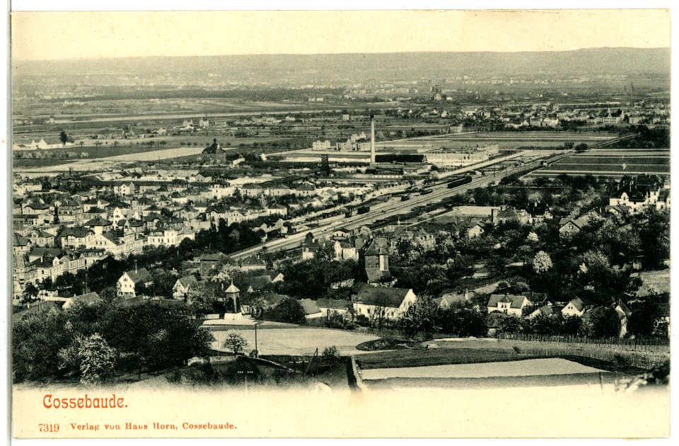 07319-Cossebaude-1906-Blick über Cossebaude-Brück & Sohn Kunstverlag