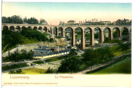 06563-Luxemburg-1905-La Paserelle-Brück & Sohn Kunstverlag