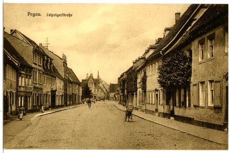 07267-Pegau-1906-Leipzigerstraße-Brück & Sohn Kunstverlag