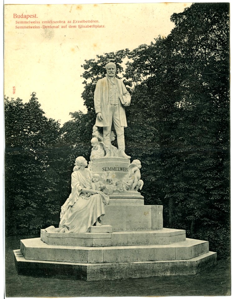 08018-Budapest-1906-Semmelweiß - Denkmal auf dem Elisabethplatz-Brück & Sohn Kunstverlag