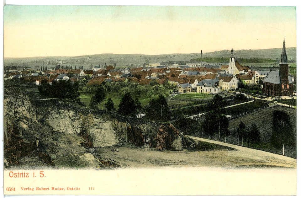 06581-Ostritz-1905-Blick auf Ostritz-Brück & Sohn Kunstverlag