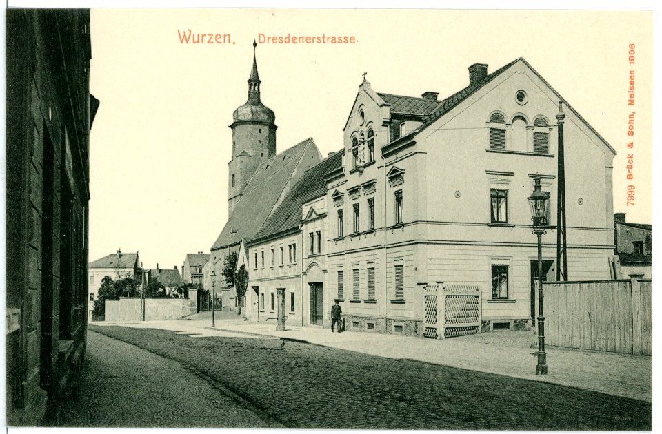 07999-Wurzen-1906-Dresdner Straße-Brück & Sohn Kunstverlag