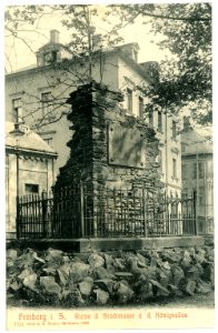 07721-Freiberg-1906-Ruine der Stadtmauer an der Königsallee-Brück & Sohn Kunstverlag