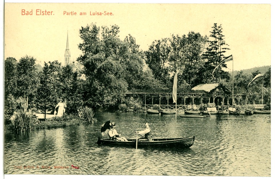07688-Bad Elster-1906-Ruderpartie auf dem Luisa-See-Brück & Sohn Kunstverlag