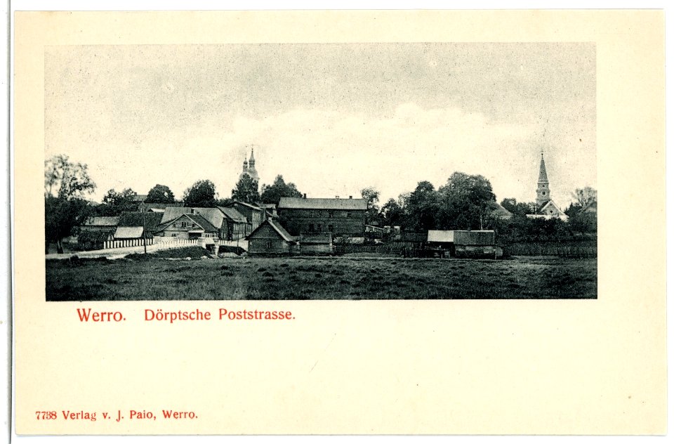 07738-Werro-1906-Dörptsche Poststraße-Brück & Sohn Kunstverlag