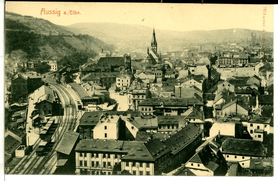 07811-Aussig-1906-Blick auf die Stadt-Brück & Sohn Kunstverlag