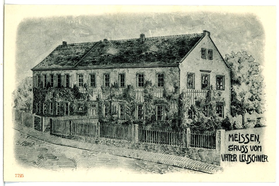 07725-Meißen-1906-Gruß vom Vater Leuschner (Vorbrücker Straße 17)-Brück & Sohn Kunstverlag