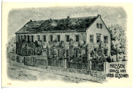 07725-Meißen-1906-Gruß vom Vater Leuschner (Vorbrücker Straße 17)-Brück & Sohn Kunstverlag