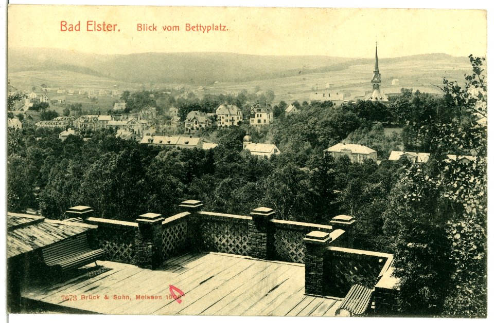 07673-Bad Elster-1906-Blick vom Bettyplatz-Brück & Sohn Kunstverlag