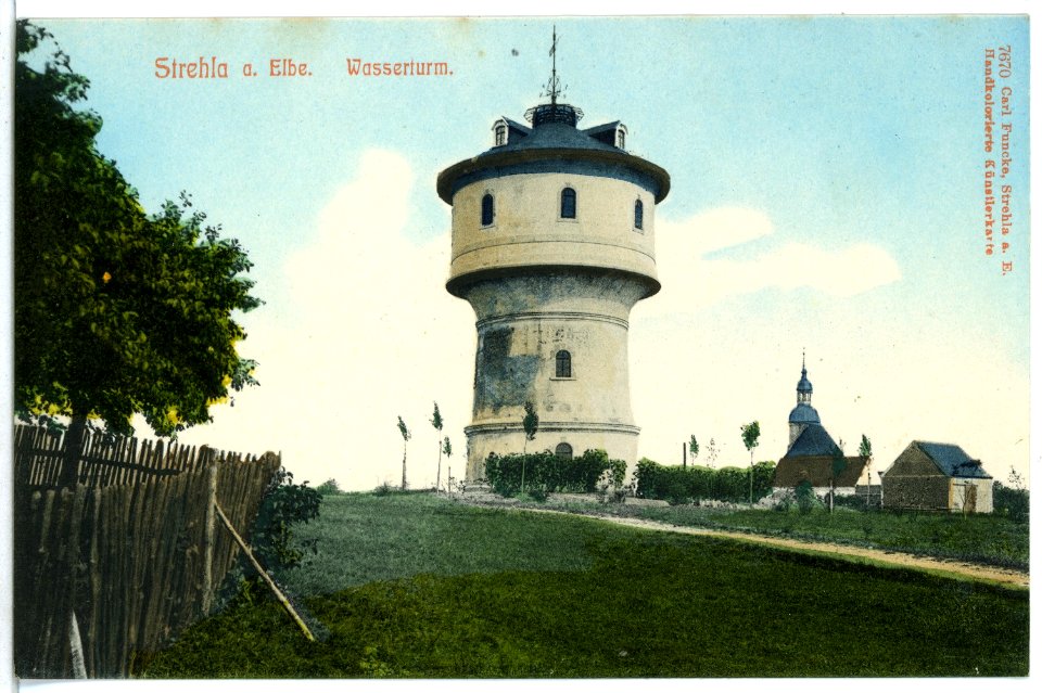 07670-Strehla-1906-Wasserturm-Brück & Sohn Kunstverlag