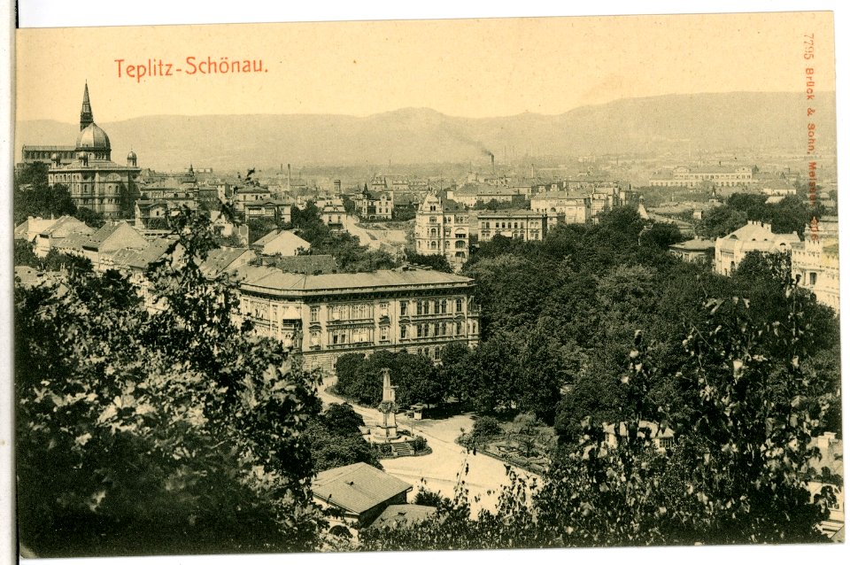 07795-Teplitz-Schönau-1906-Blick auf die Stadt-Brück & Sohn Kunstverlag