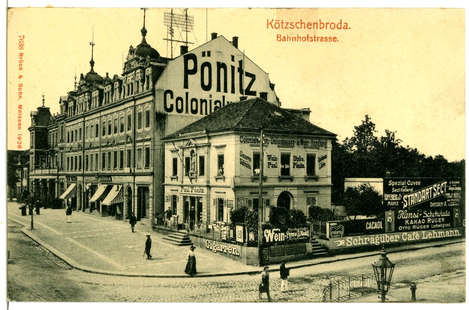 07638-Kötzschenbroda-1906-Bahnhofstraße-Brück & Sohn Kunstverlag