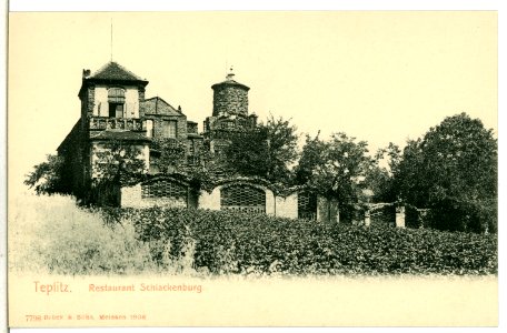 07798-Teplitz-1906-Restaurant Schlackenburg-Brück & Sohn Kunstverlag