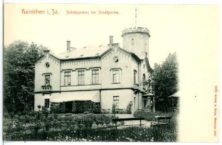 06365-Hainichen-1905-Schlößchen im Stadtpark-Brück & Sohn Kunstverlag