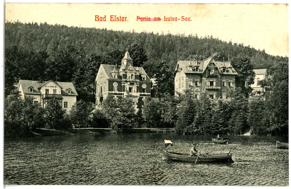 07686-Bad Elster-1906-Ruderpartie auf dem Luisa-See-Brück & Sohn Kunstverlag