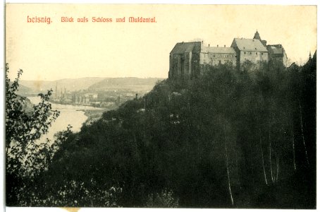 07231-Leisnig-1906-Blick aufs Schloß und Muldental-Brück & Sohn Kunstverlag
