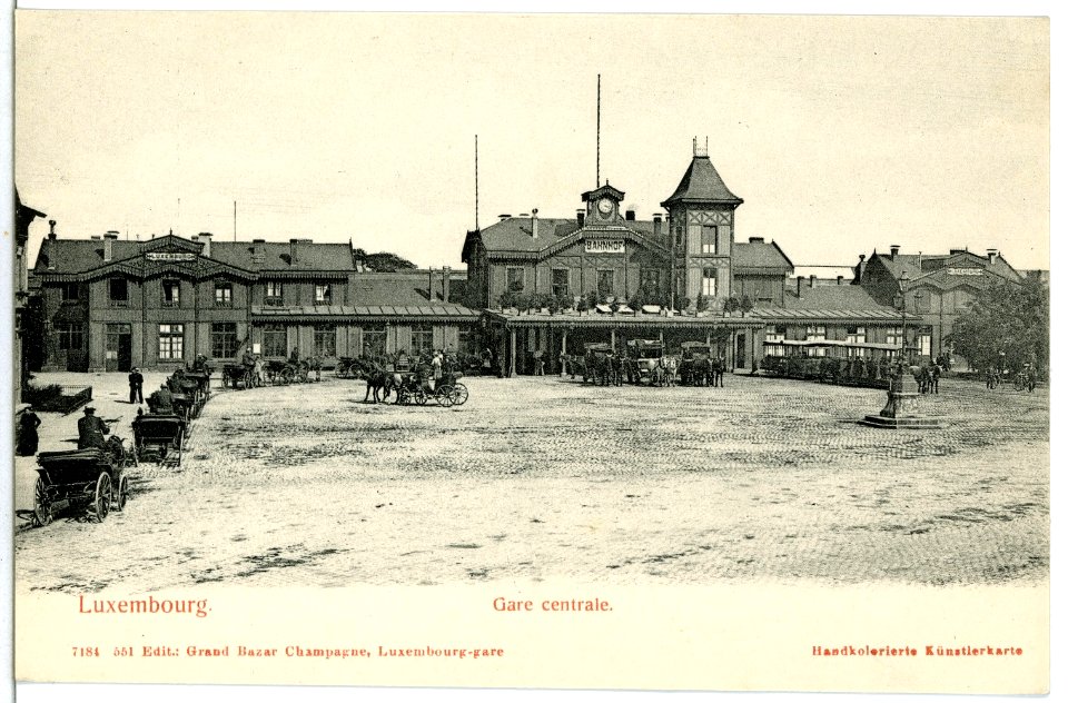 07184-Luxemburg-1906-Gare centrale-Brück & Sohn Kunstverlag