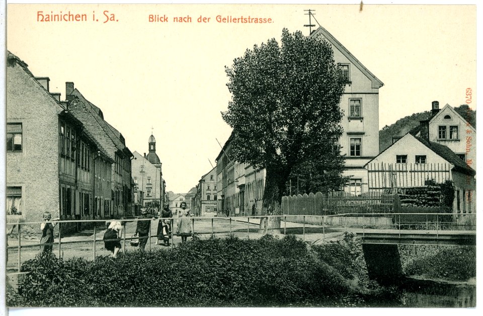 06370-Hainichen-1905-Blick nach der Gellertstraße-Brück & Sohn Kunstverlag