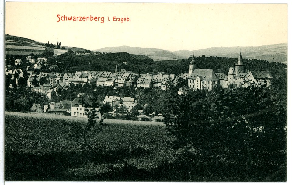 07386-Schwarzenberg-1906-Stadtansicht-Brück & Sohn Kunstverlag