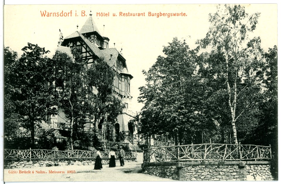 06480-Warnsdorf-1905-Hotel und Restaurant Burgbergswarte-Brück & Sohn Kunstverlag